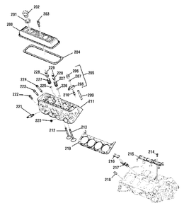 Engine Service Parts - Cylinder Head Diagram and Parts List for 076168-00  Briggs and Stratton Generator